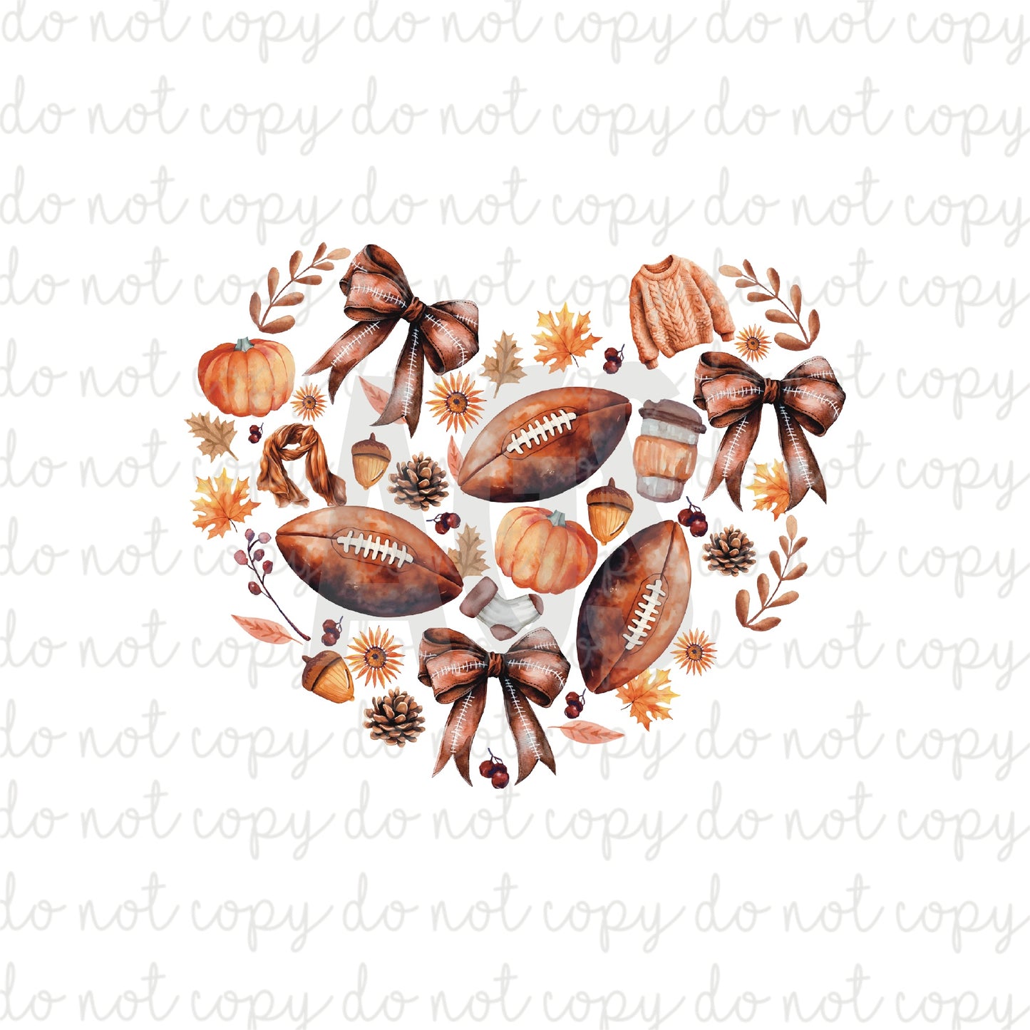 DECAL 156 Football Heart