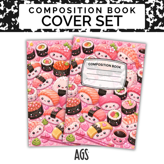 COMPOSITION NOTEBOOK COVER SET - 024 Sushi