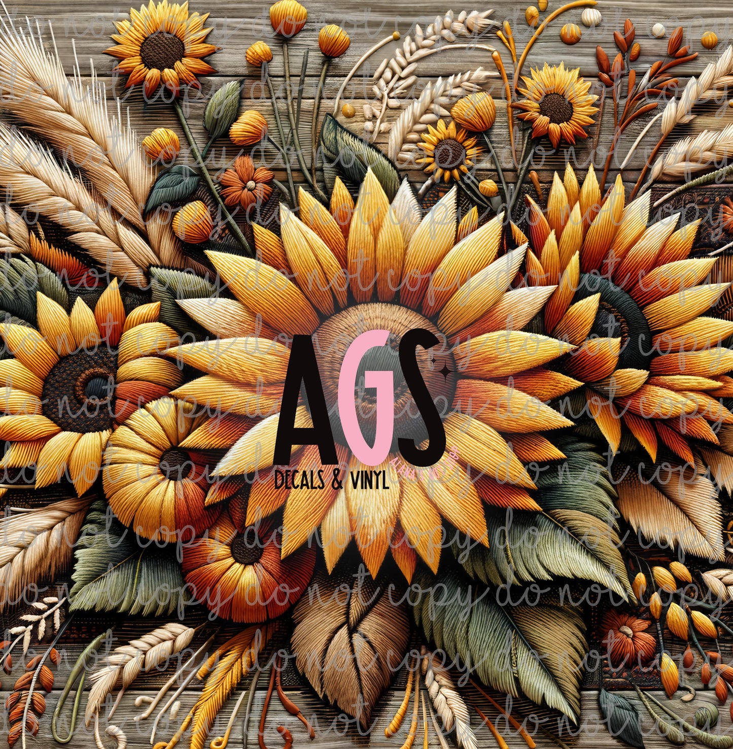 1786 Autumn Sunflower Embroidery