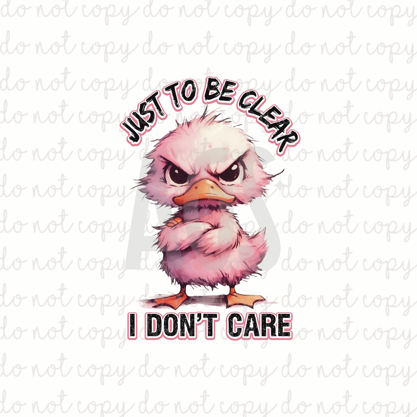 DECAL 184 I Don’t Care Duck