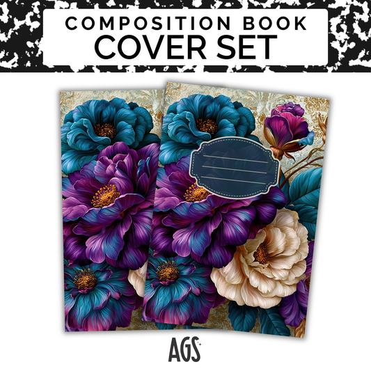 COMPOSITION NOTEBOOK COVER SET - 027 Jewel Bloom
