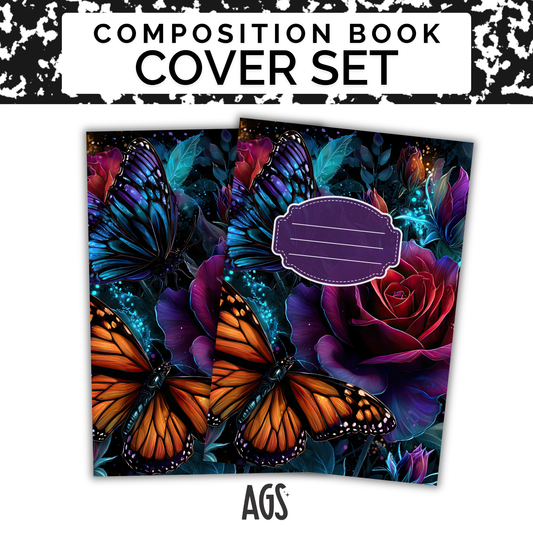COMPOSITION NOTEBOOK COVER SET - 028 Midnight Monarch