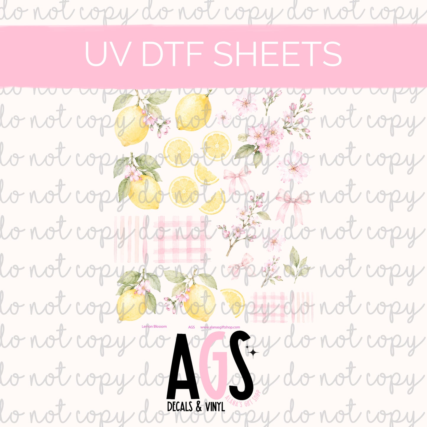 UV DTF SHEET 093 Lemon Blossom