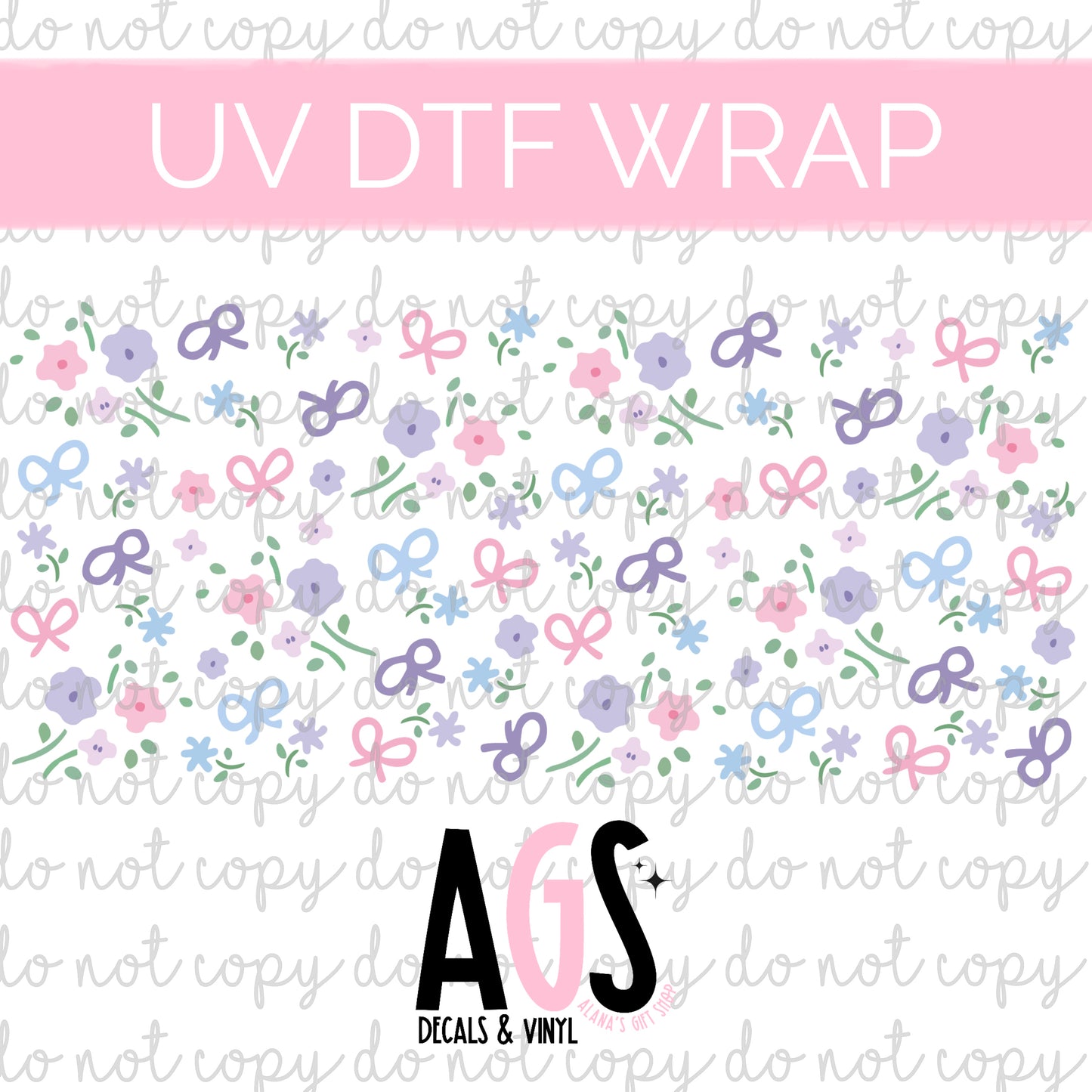UV DTF WRAP 055 Baby Bows