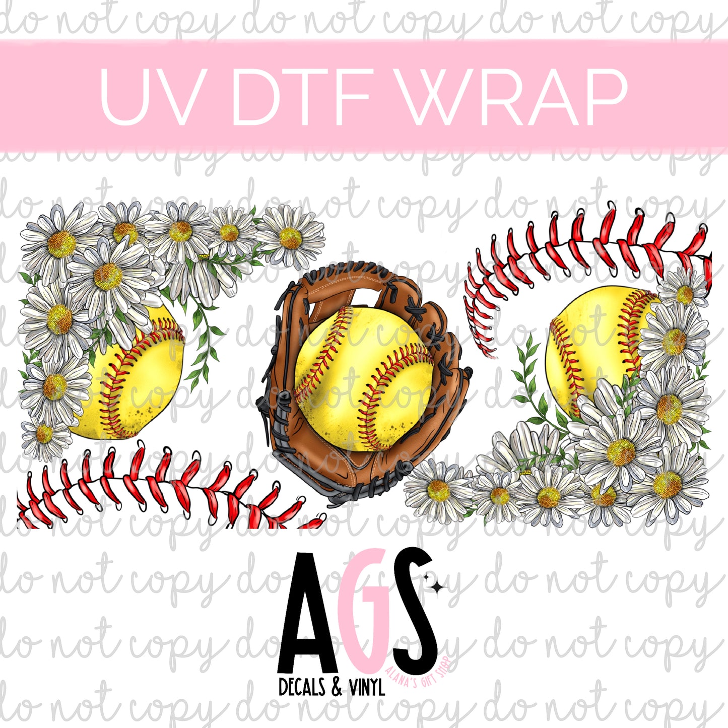 UV DTF WRAP 105 Daisy Softball March UVDTF Box