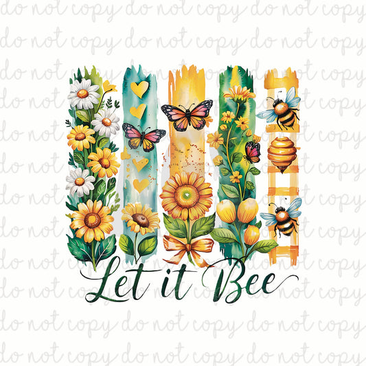 DECAL 197 Let It Bee Brush Strokes