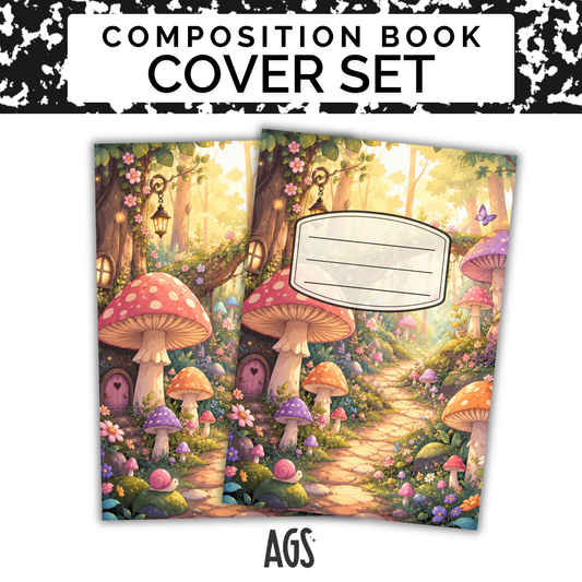 COMPOSITION NOTEBOOK COVER SET - 030 Mushroom Forest
