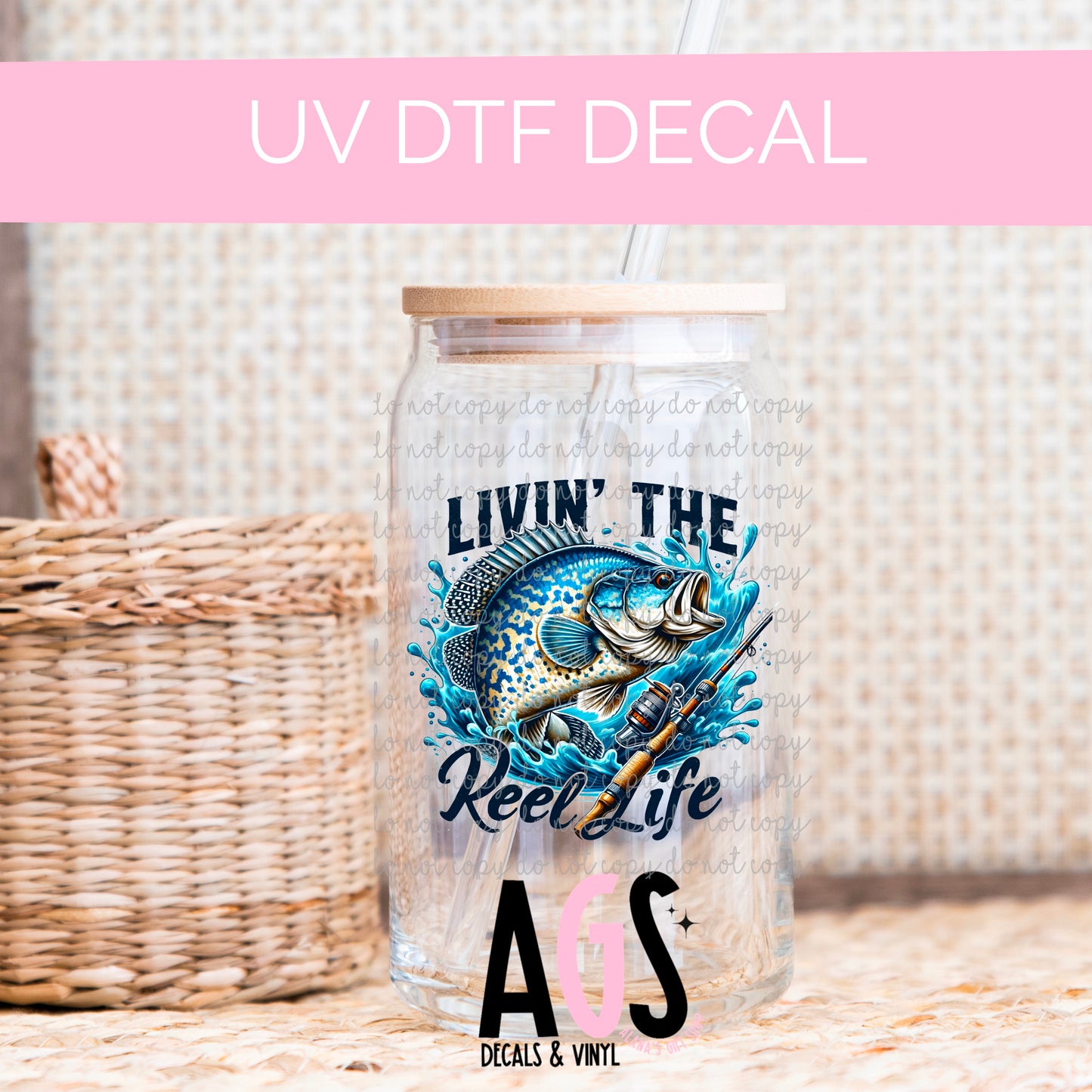 UV DTF DECAL 083 Living The Reel Life