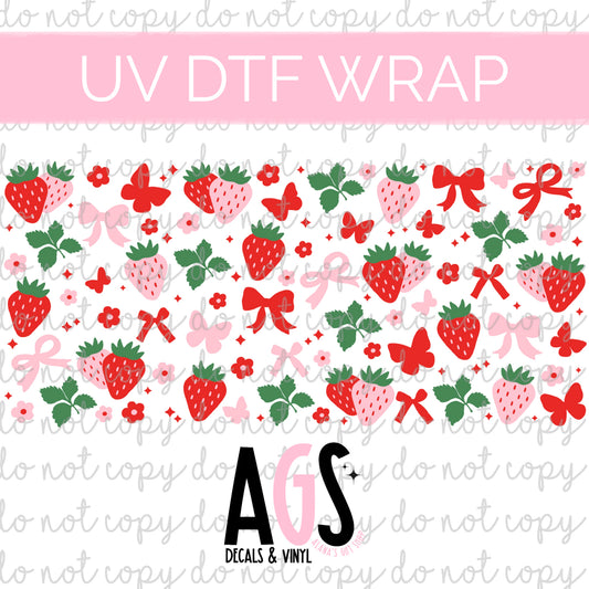 UV DTF WRAP 108 Strawberry Coquette March Box