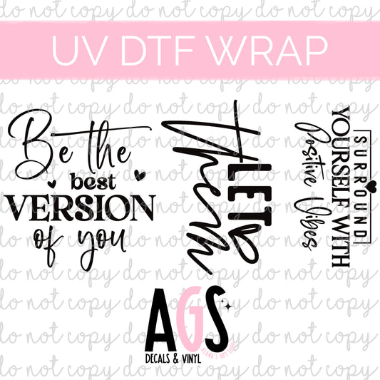 UV DTF WRAP-068 Positive Vibe Wrap