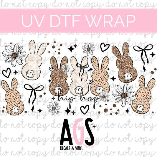 UV DTF WRAP 100 Hip Hop Bunnies