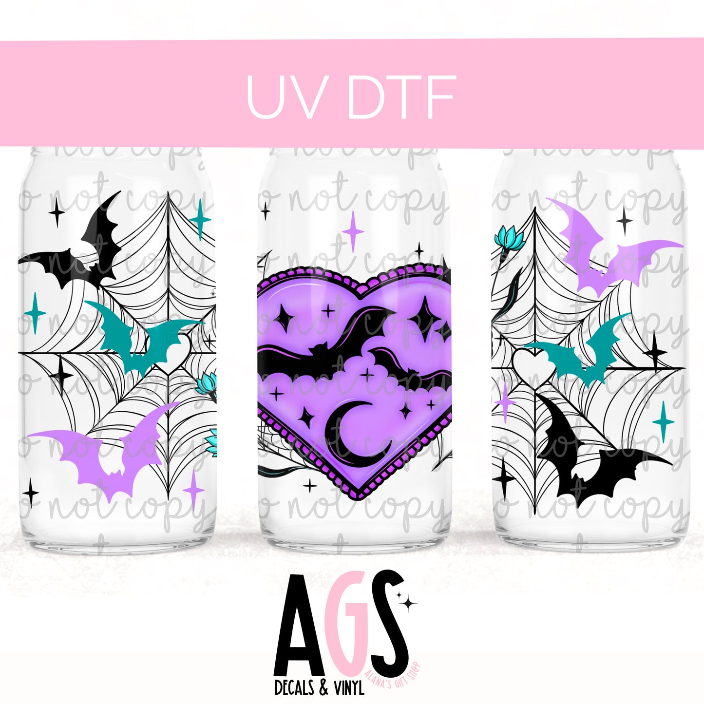 UV DTF WRAP-006 Bat Heart