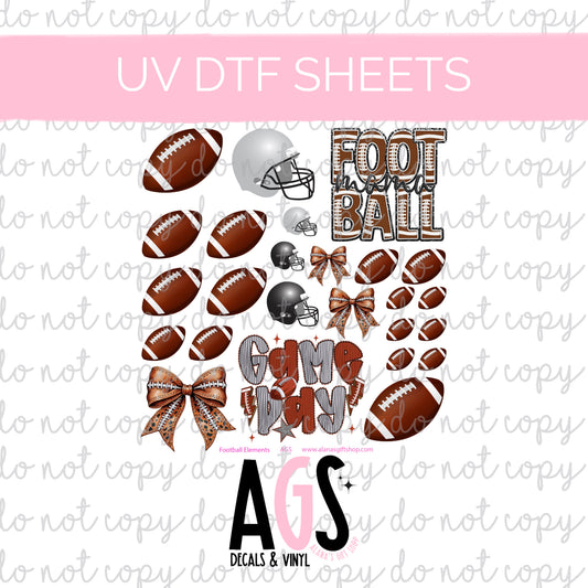 UV DTF SHEET 056 Football Elements