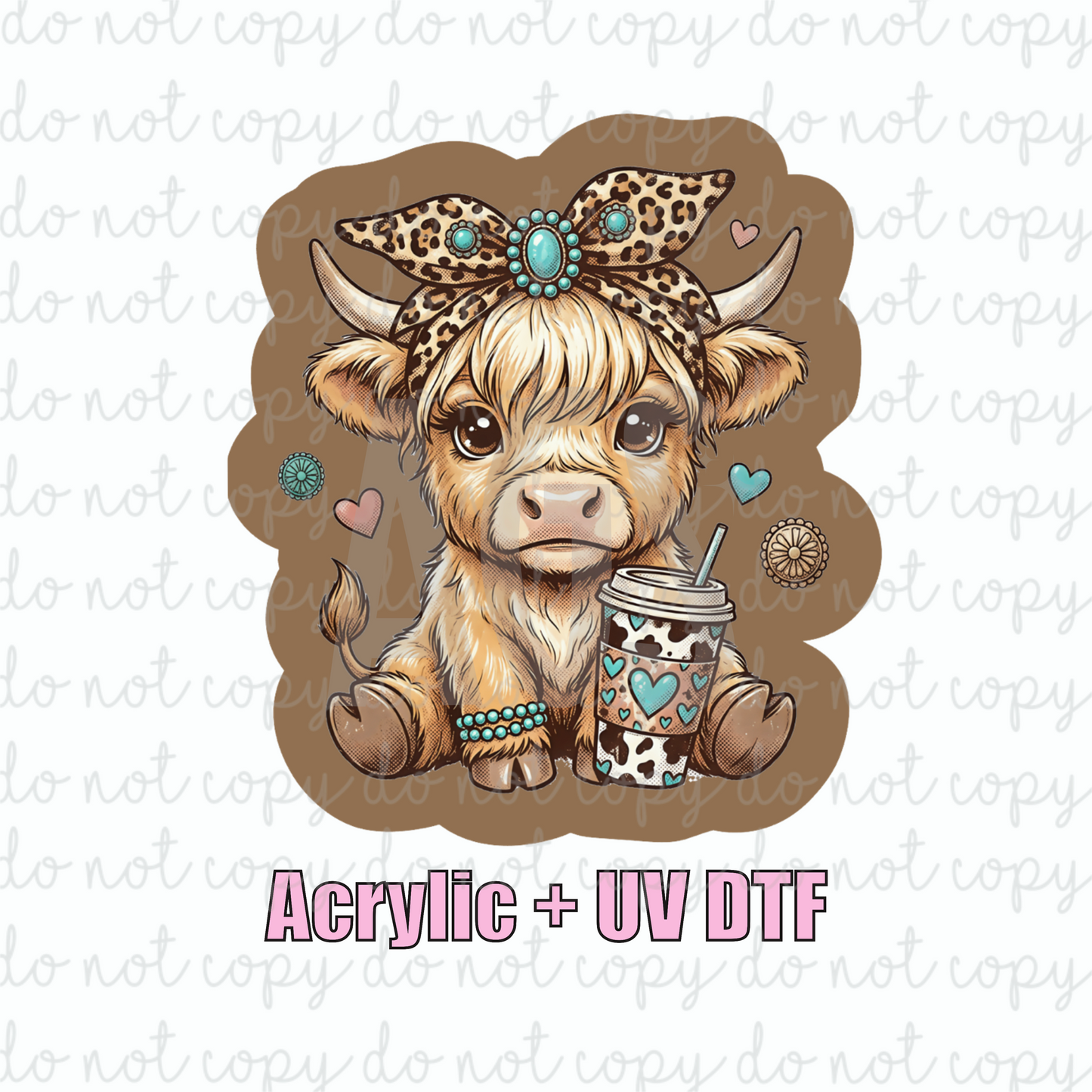 ACRYLIC + UVDTF 03 Cute Cow