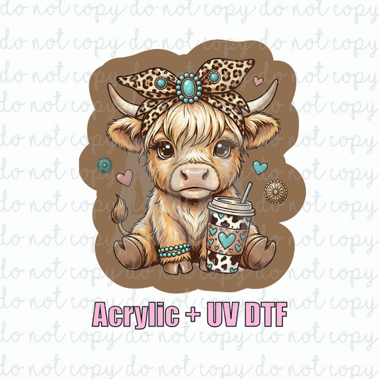 ACRYLIC + UVDTF 03 Cute Cow