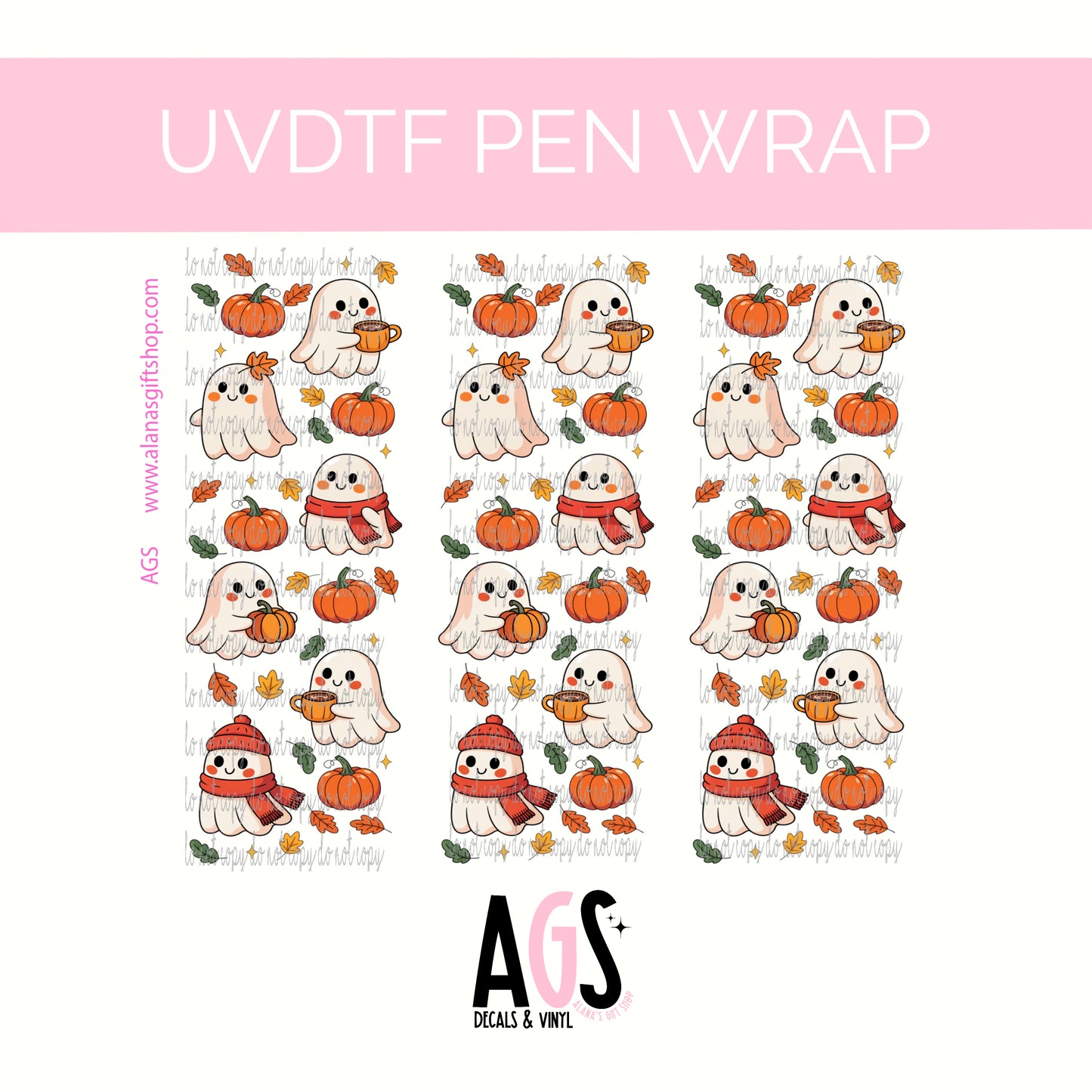 PEN WRAP 059 Pumpkin Spice Ghosties
