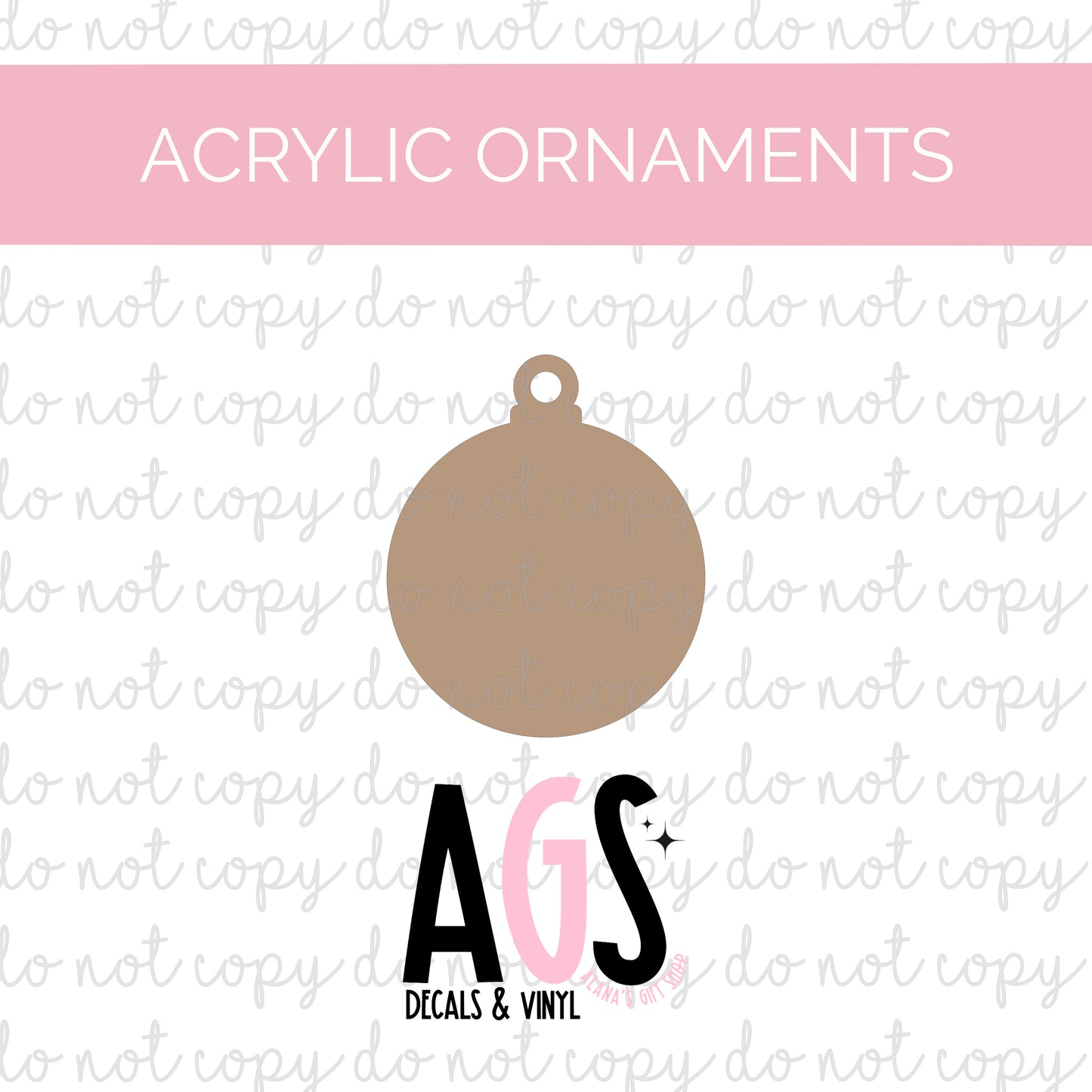 Acrylic Ornament 1 Classic Round