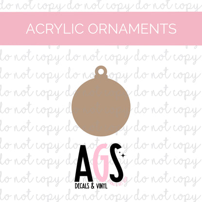 Acrylic Ornament 1 Classic Round