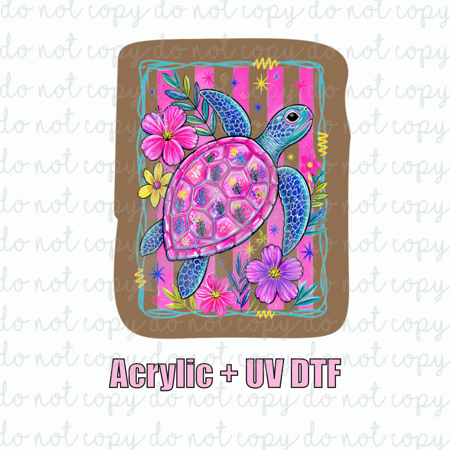 ACRYLIC + UVDTF 15 Turtle