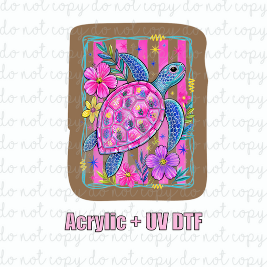 ACRYLIC + UVDTF 15 Turtle