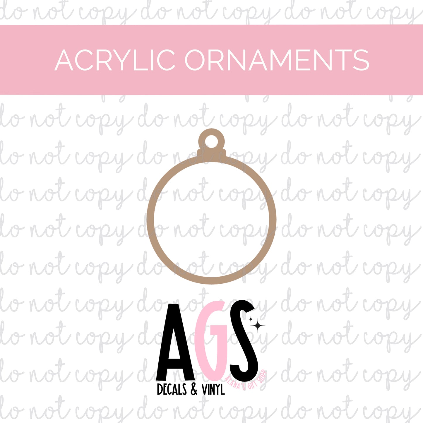 Acrylic Ornament 1 Classic Round