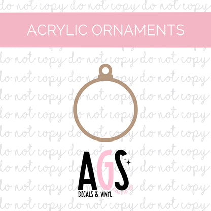 Acrylic Ornament 1 Classic Round