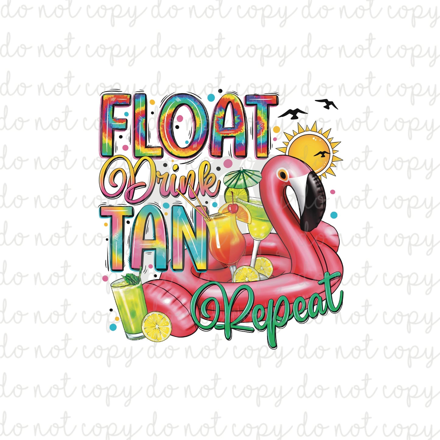 DECAL 001 Float Drink Tan Repeat