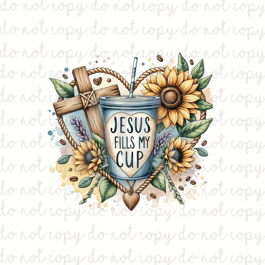 DECAL 227 Jesus Fills My Cup