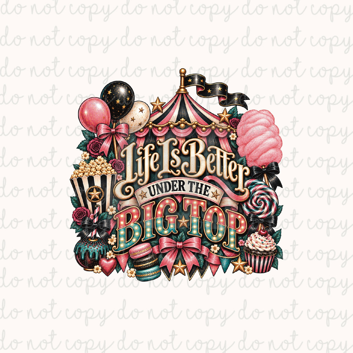DECAL 285 Life Is Better Under The Big Top - Sept Box