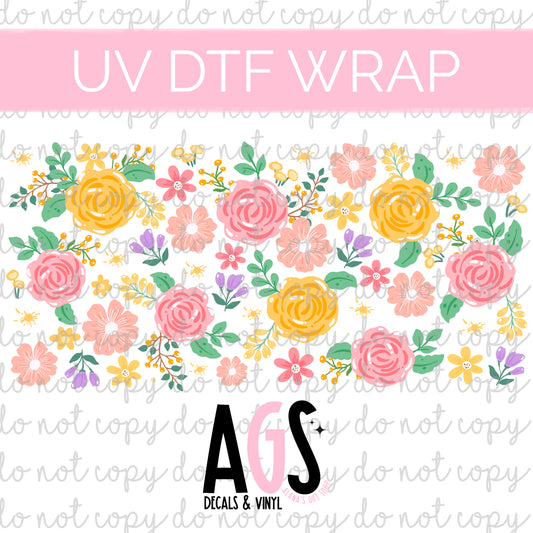UV DTF WRAP 061 Tea Roses