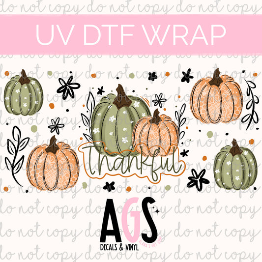 UV DTF WRAP 181 Thankful Pumpkin
