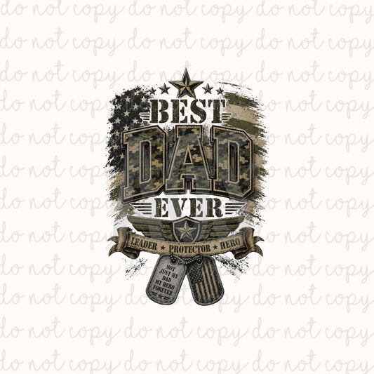 DECAL 220 Best Dad Ever Camo