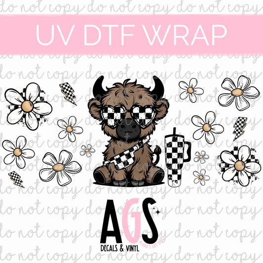UV DTF WRAP 139 Daisy Tumbler Cow - June Box