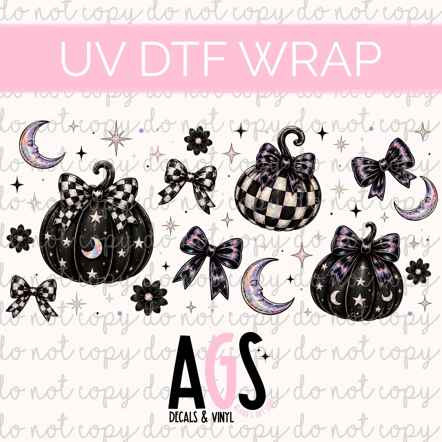 UV DTF WRAP 190 Cosmic Pumpkins - August Sub Box