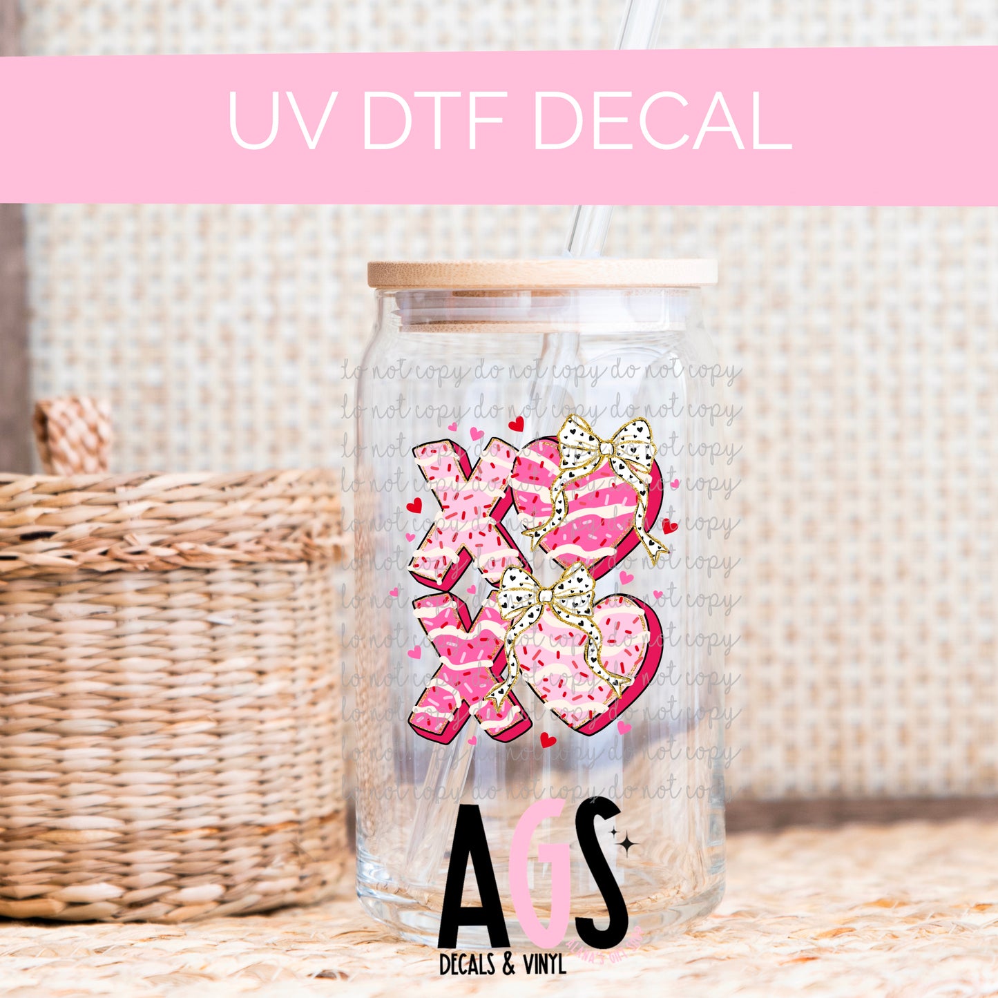 UV DTF DECAL 092 XOXO Cakes