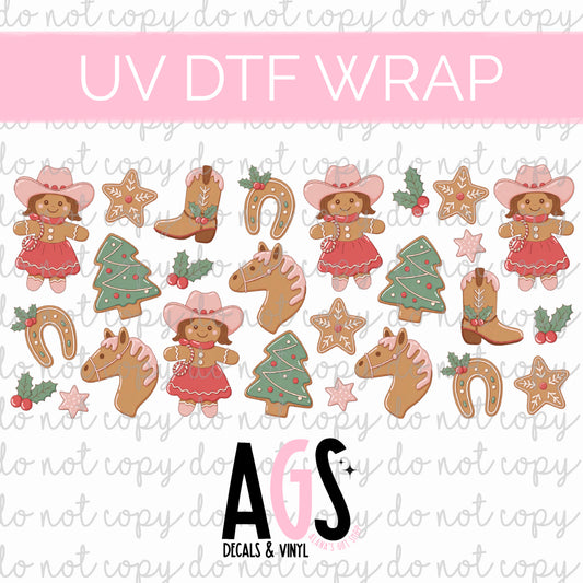 UV DTF WRAP 163 Cowgirl Sugar Cookie - July Box