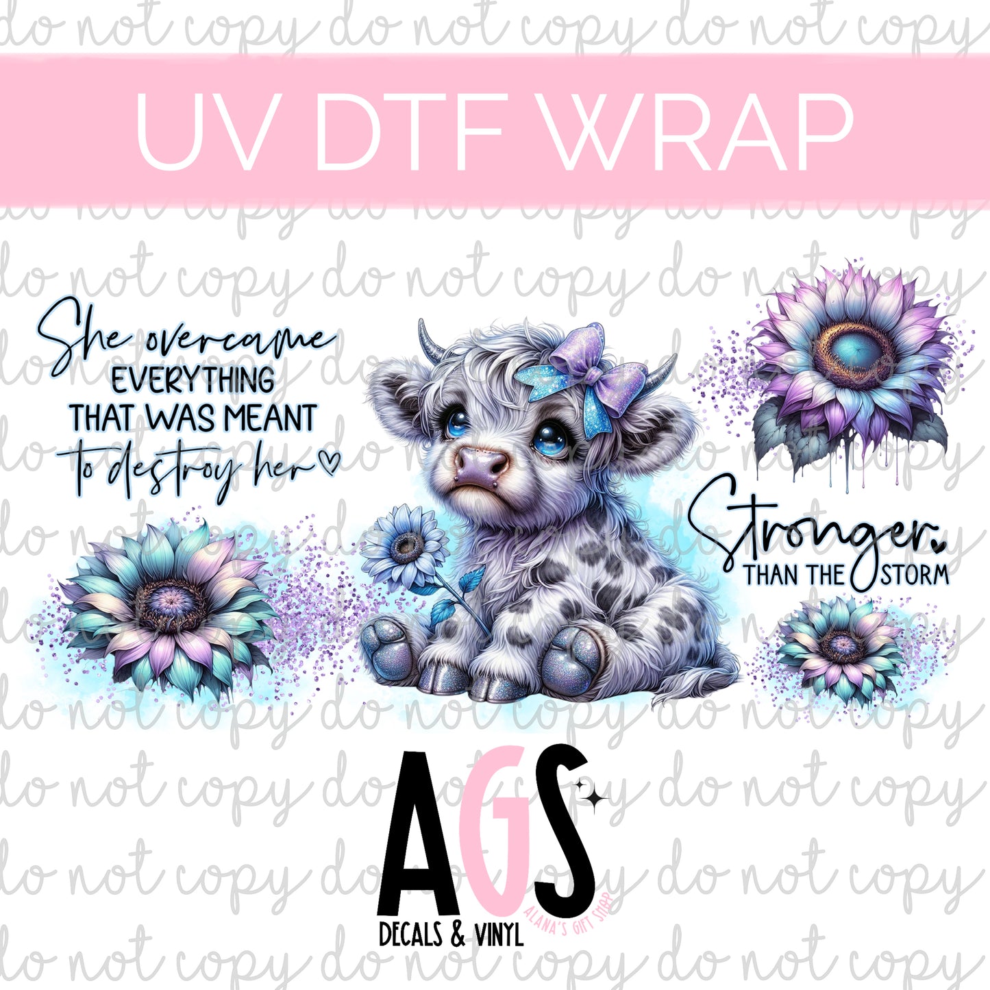 UV DTF WRAP 118 Highland She Overcame - Nov UVDTF