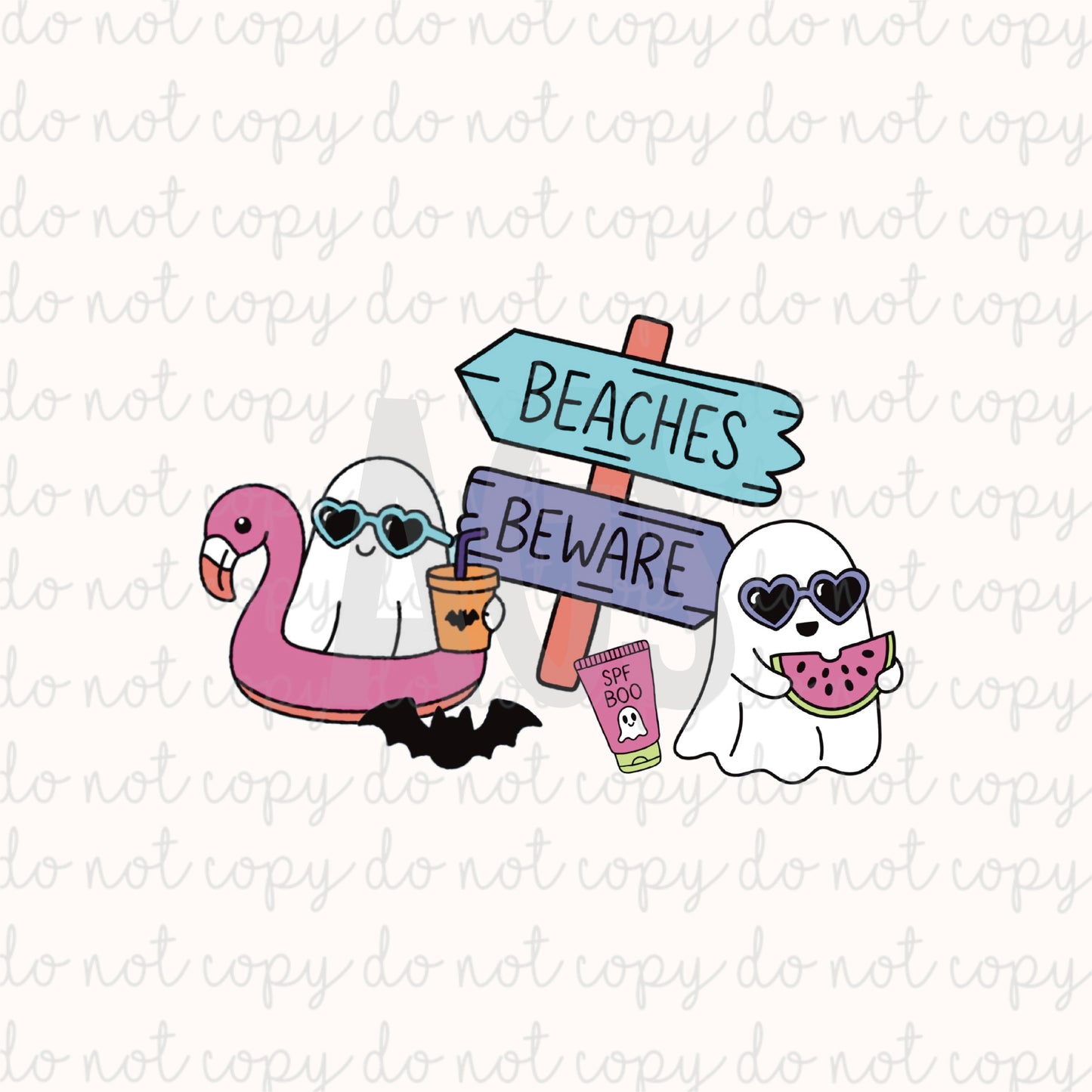 DECAL 240 Beaches Beware