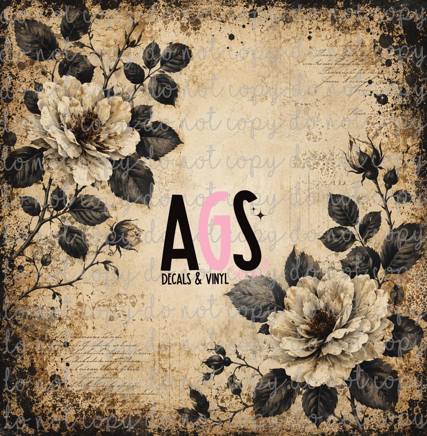 2262 Ink & Ivory Florals