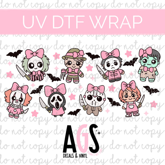 UV DTF WRAP 179 Cute Horror