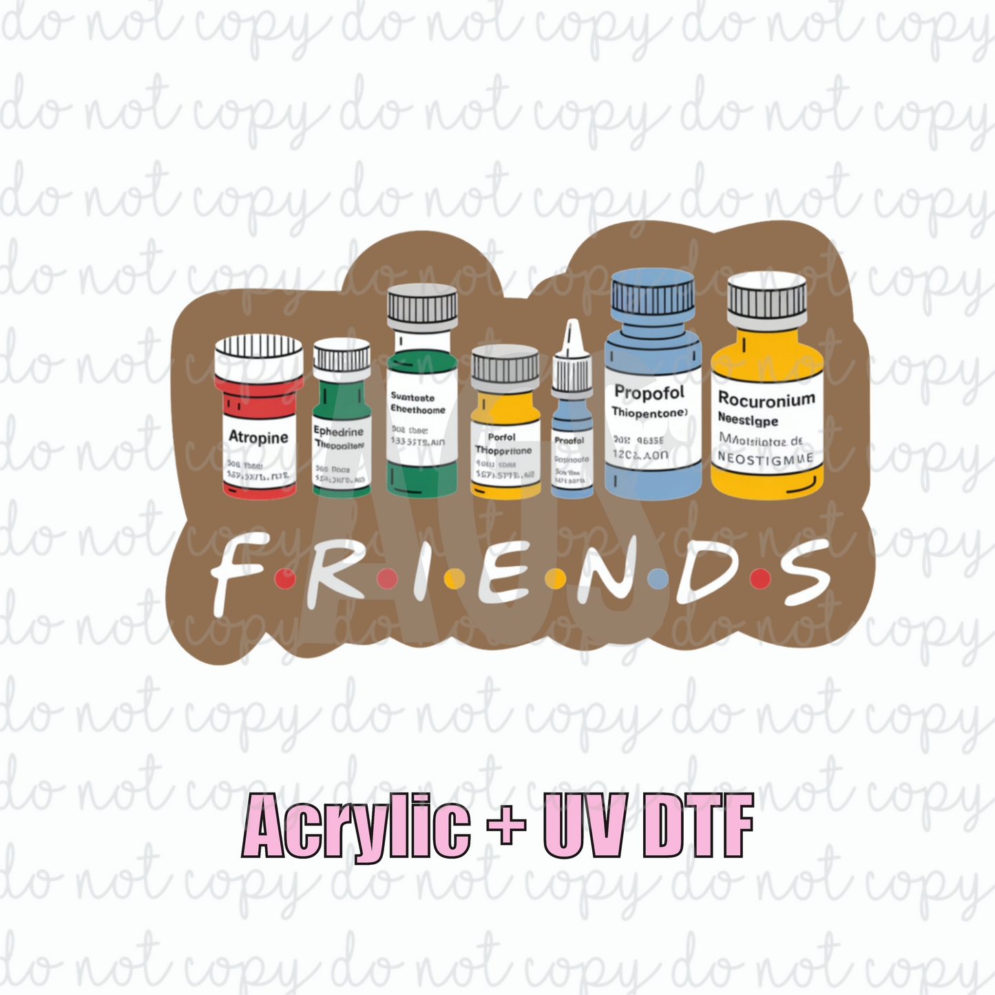 ACRYLIC + UVDTF 13 Friends