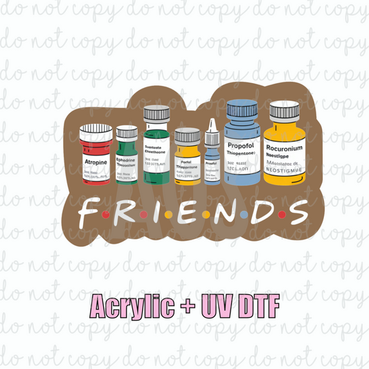 ACRYLIC + UVDTF 13 Friends