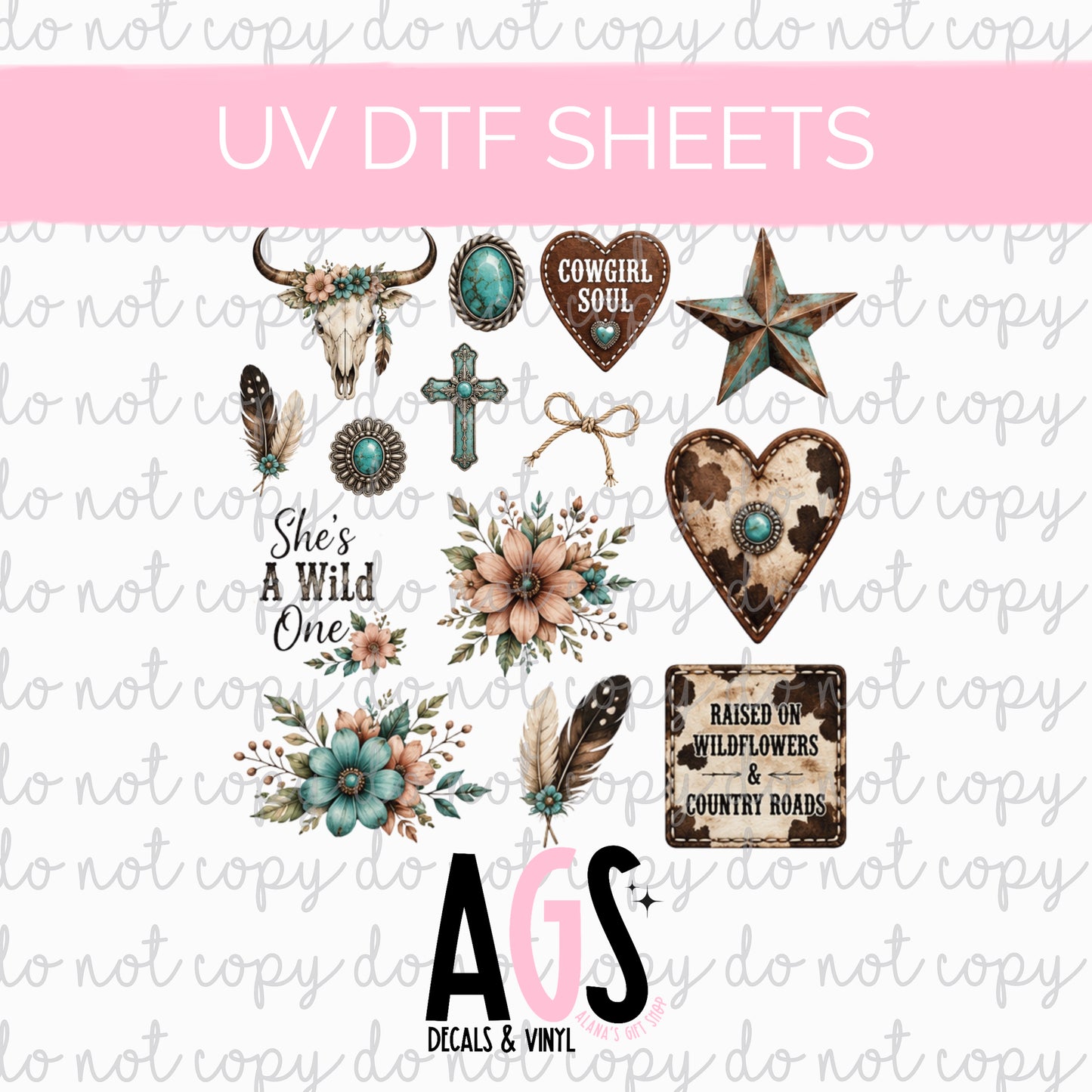 UV DTF SHEET 068 Dusty Glam