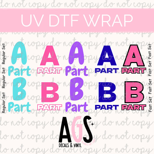 UV DTF WRAP 183 Part A & B Regular & Fast Set