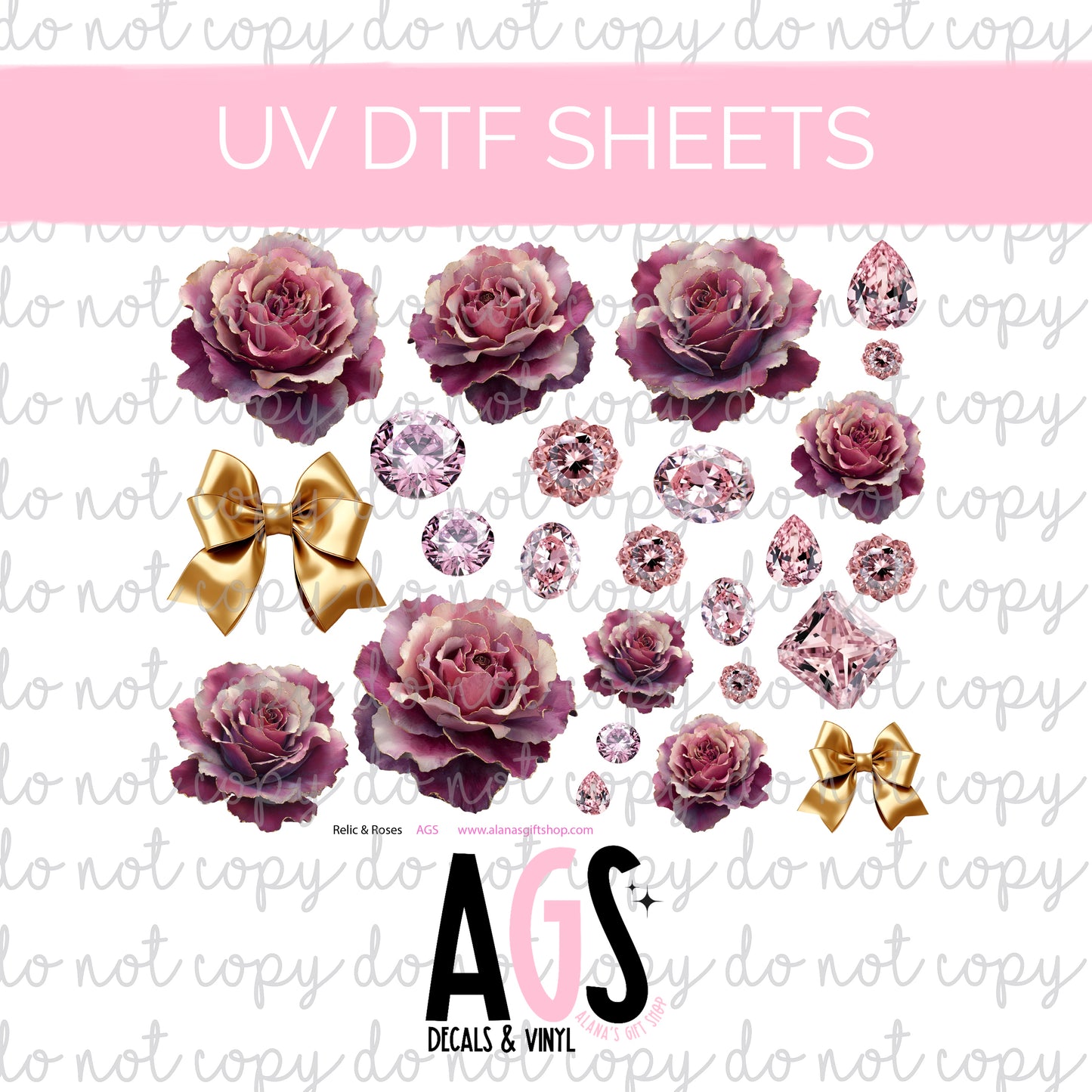 UV DTF SHEET 001 Relic & Roses Jan Box