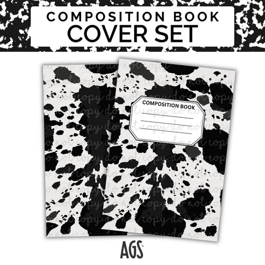 COMPOSITION NOTEBOOK COVER SET - 005 Cowprint