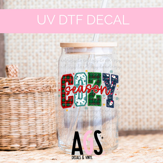 UV DTF DECAL- 012 Cozy Season Christmas Style