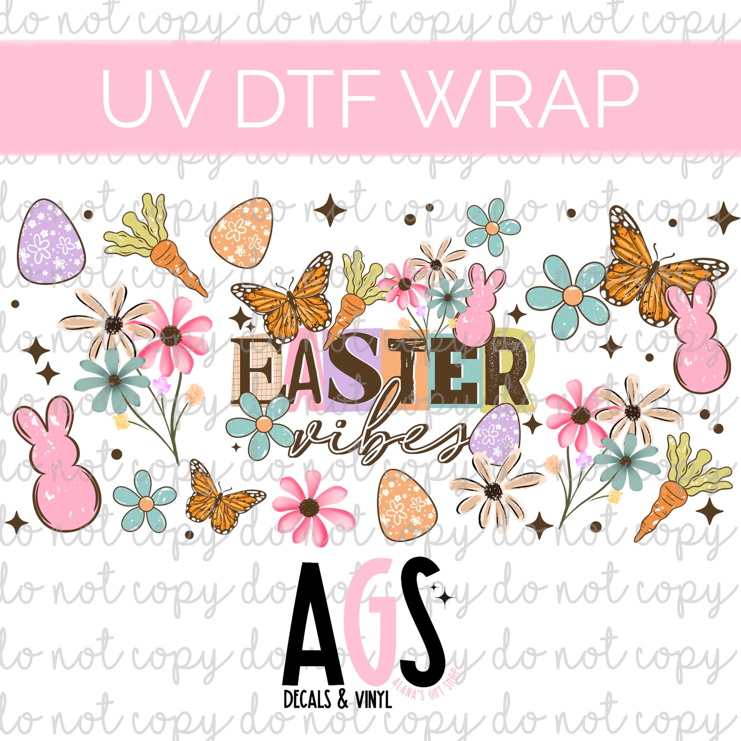 UV DTF WRAP 099 Easter Vibes