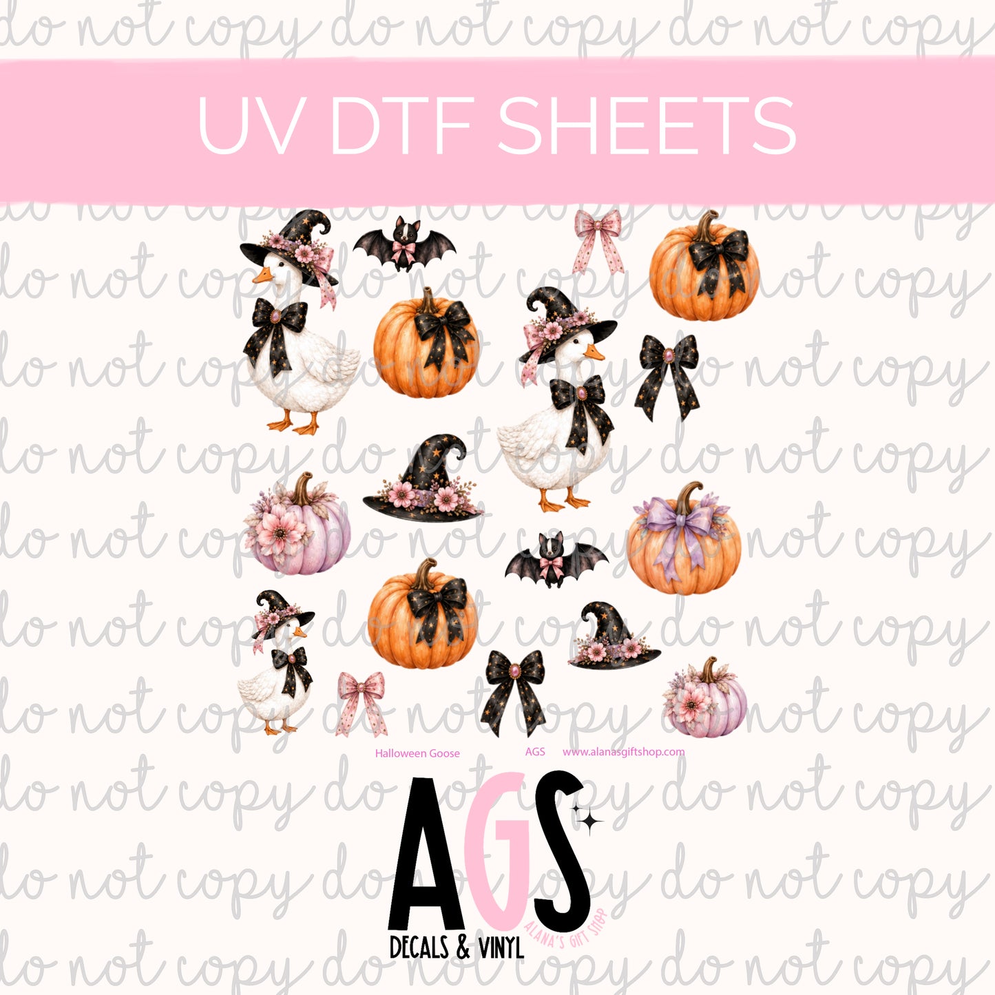 UV DTF SHEET 087 Halloween Goose