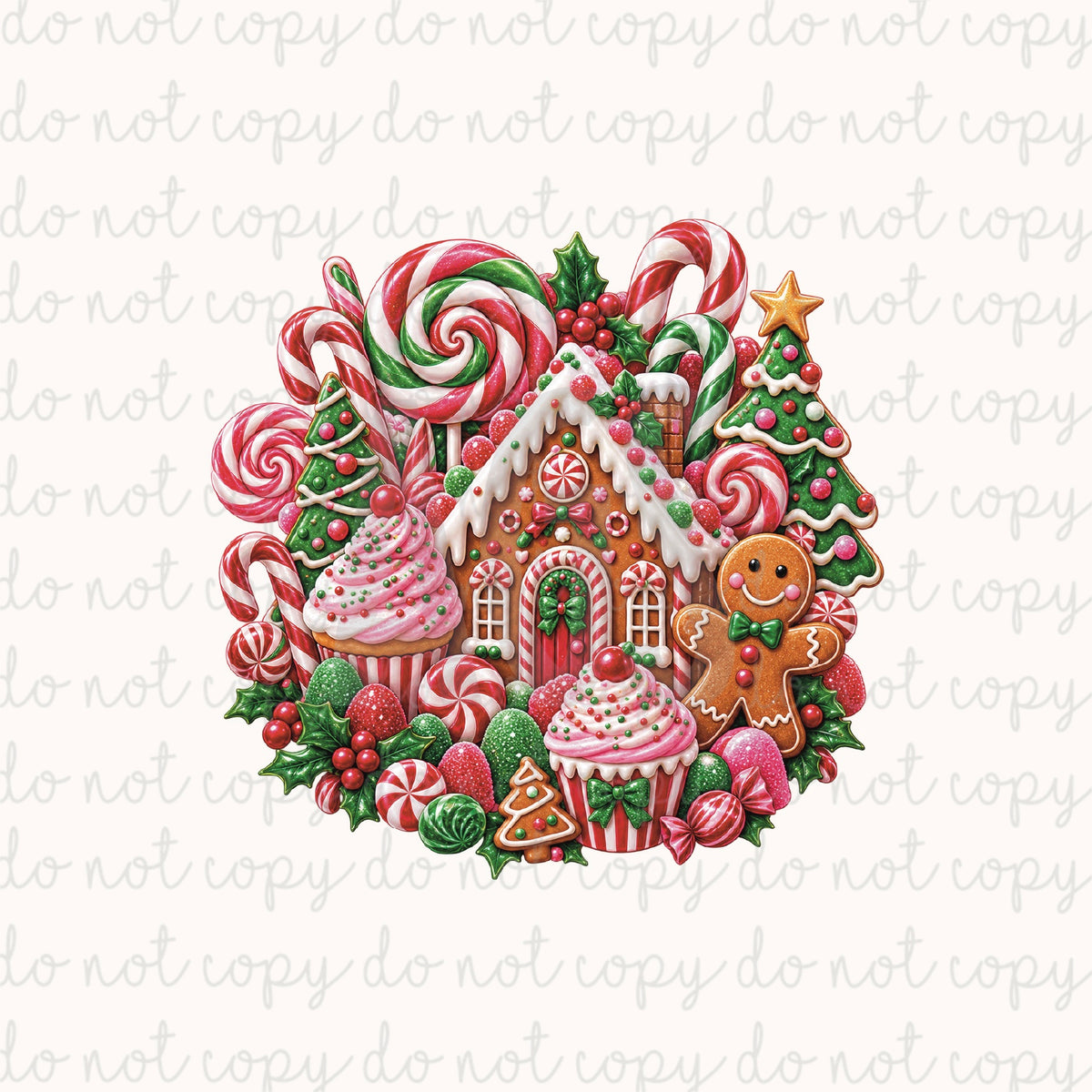 DECAL 279 Gingerbread Candyland